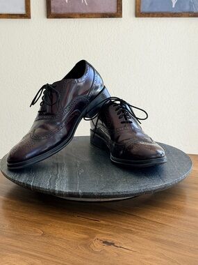 Men’s Rockport Brown Burgundy Leather Oxford Lace Up Shoes Size 12M